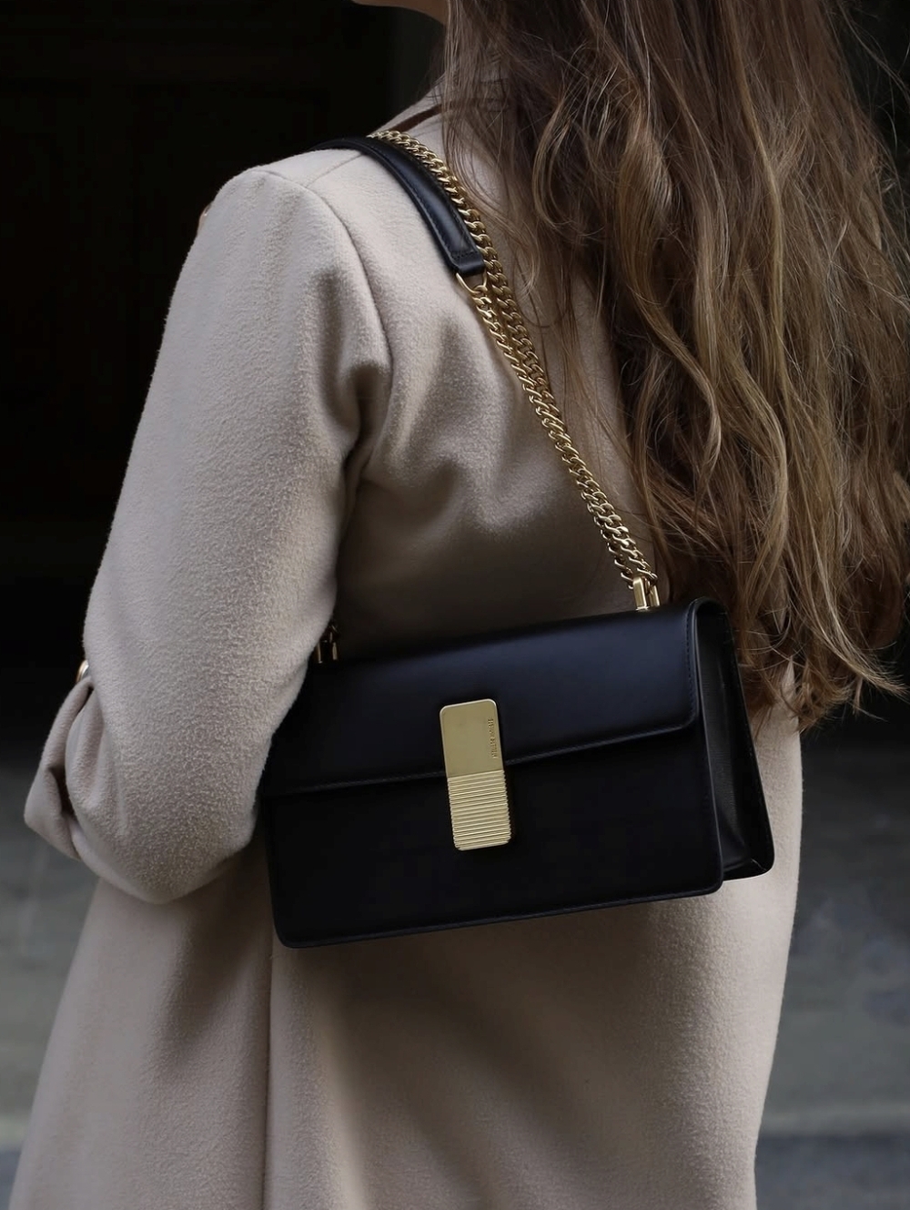 Alma Gold Edition Black Box Leather Bag | Like New
